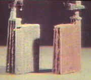 Lead acid battery electrodes.